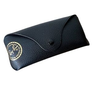 RAY-BAN Black Leather Sunglass Case Classic Snap Closure *Case Only*